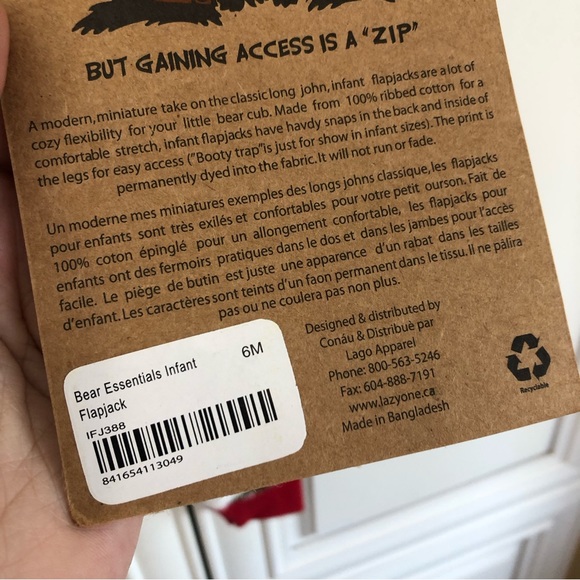 π» NWT Lazy One Bear Essentials Flapjack Union Suit - Picture 8 of 13